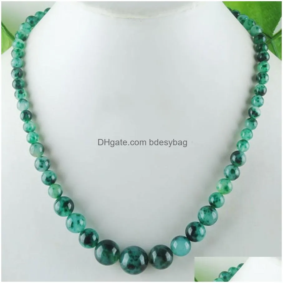 round beads graduated 614mm beaded necklaces strand natural jades agates smooth stone women fashion jewelry bf300