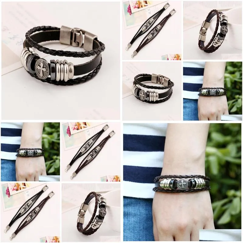 selling beaded pair buckle leather bracelet punk leather bracelet gsfb386 mix order 20 pieces a lot charm bracelets