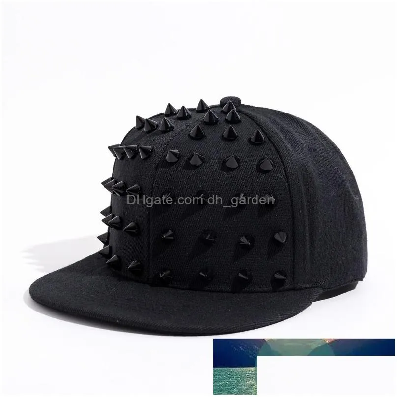 uni punk hedgehog hat personality jazz snapback spike studded rivet spiky baseball cap for hip hop rock dance bons dad hats factory price expert design