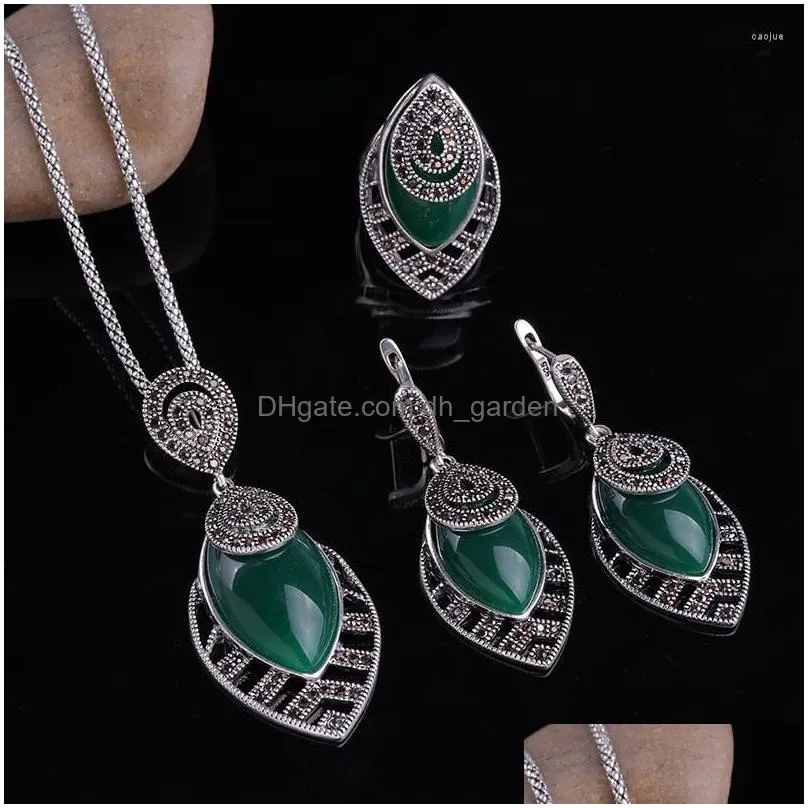 necklace earrings set sellsets unique silver color antique jewellery fashion leaf shape vintage women accessories