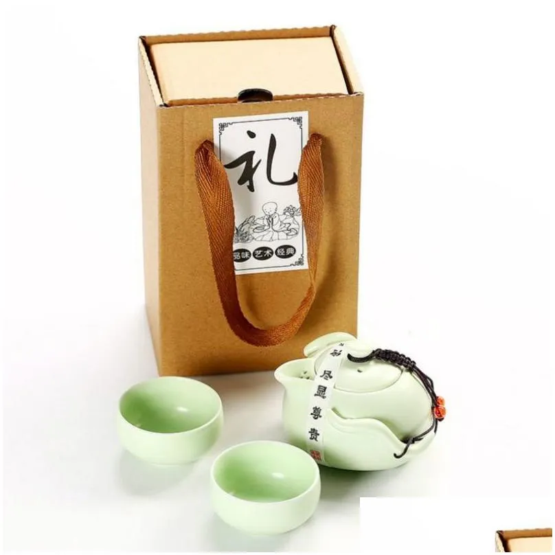 chinese kung fu tea set portable teaware ceramic teapot teaset gaiwan cups ceremony pot purple gifts