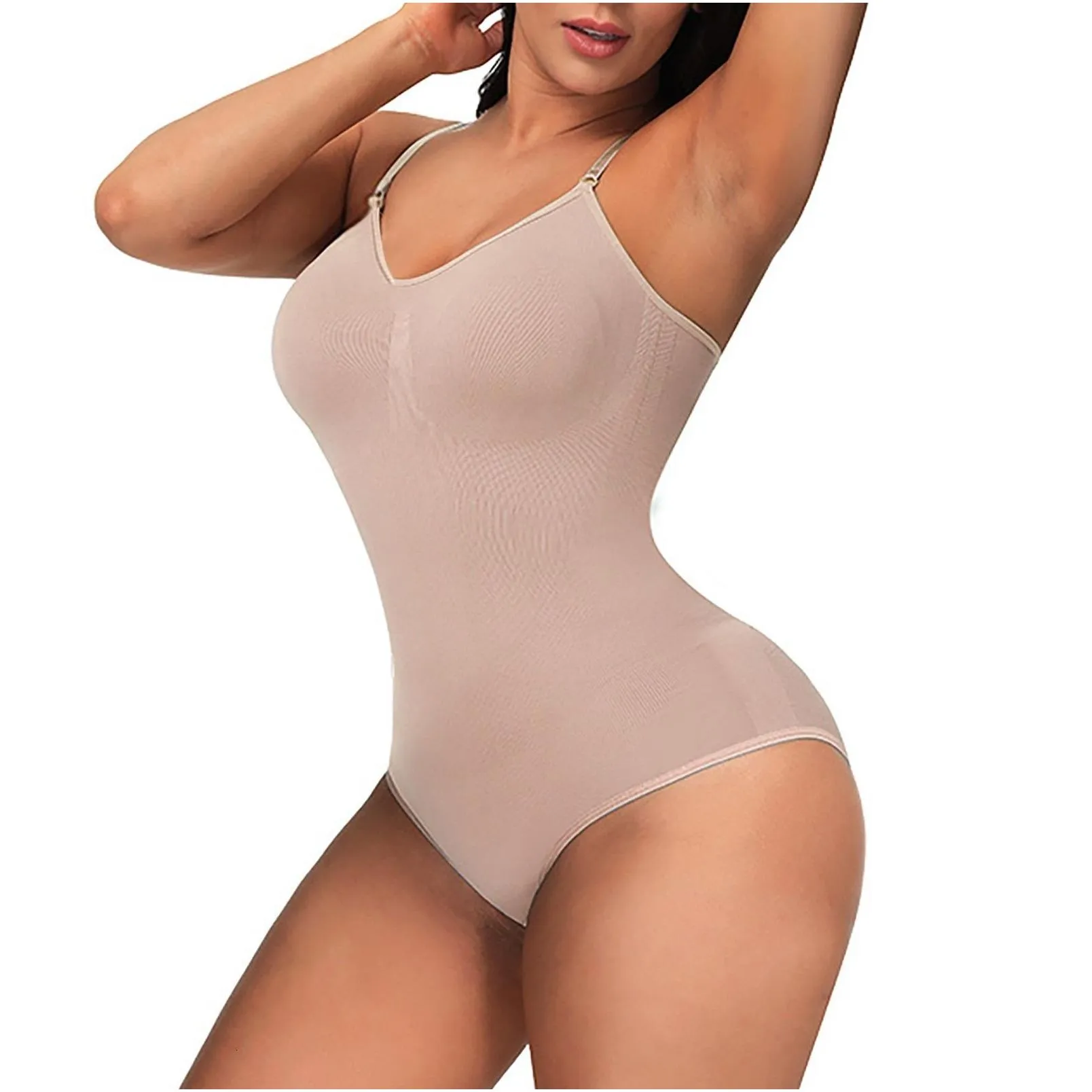 womens shapers seamless shapewear bodysuit for women tummy control butt lifter body shaper invisible under dress slimming strap thong underwear