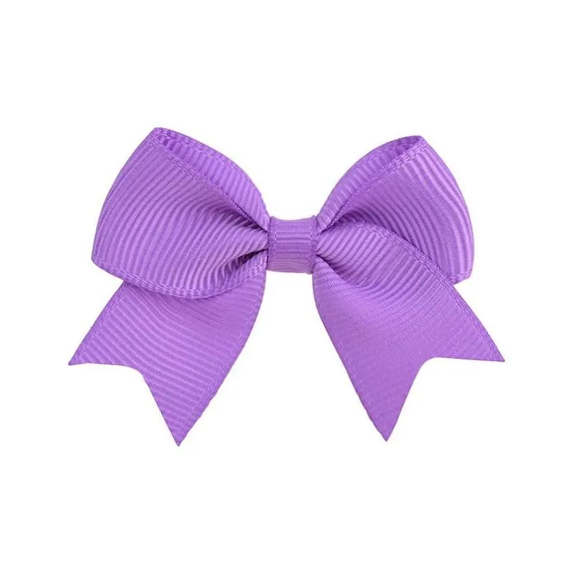 solid grosgrain ribbon bows with clips girl hair bows boutique hair clips handmade bowknot clips baby kids hair accessories