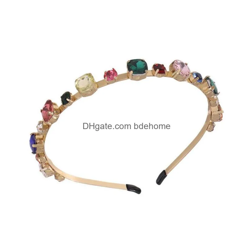 fashion alloy diamond headband glass drill hairband rhinestones hairroop headwear beauty accessories styling