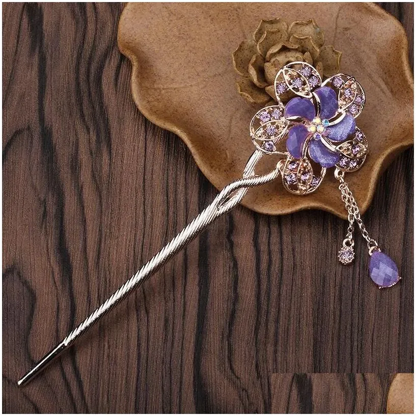 classical retro hairpin rose alloy headband hair pin gsfz003 mix order hairpins