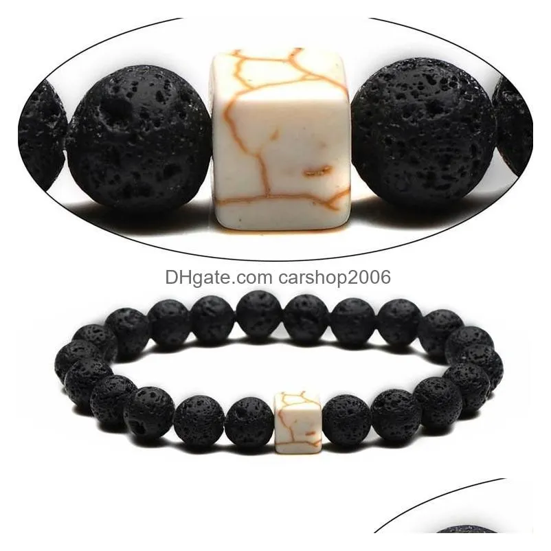 lava rock beads bracelets 8 mm volcanic lava yoga bracelets arrival turquoise couple lava rock bracelets