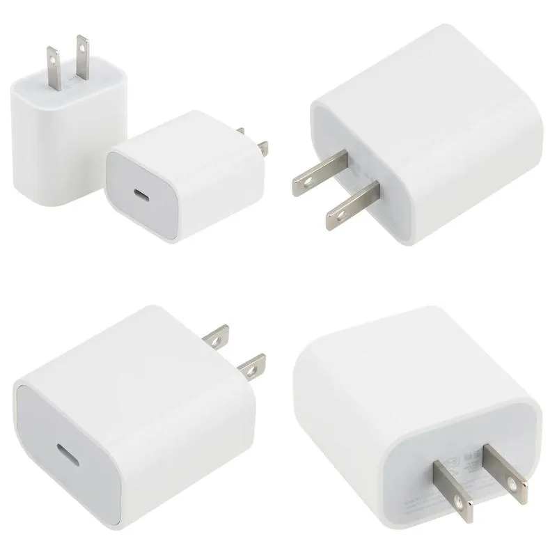 wall chargers 20w pd fast charging power adapter type c  us plug for samsung xiaomi mobile phone