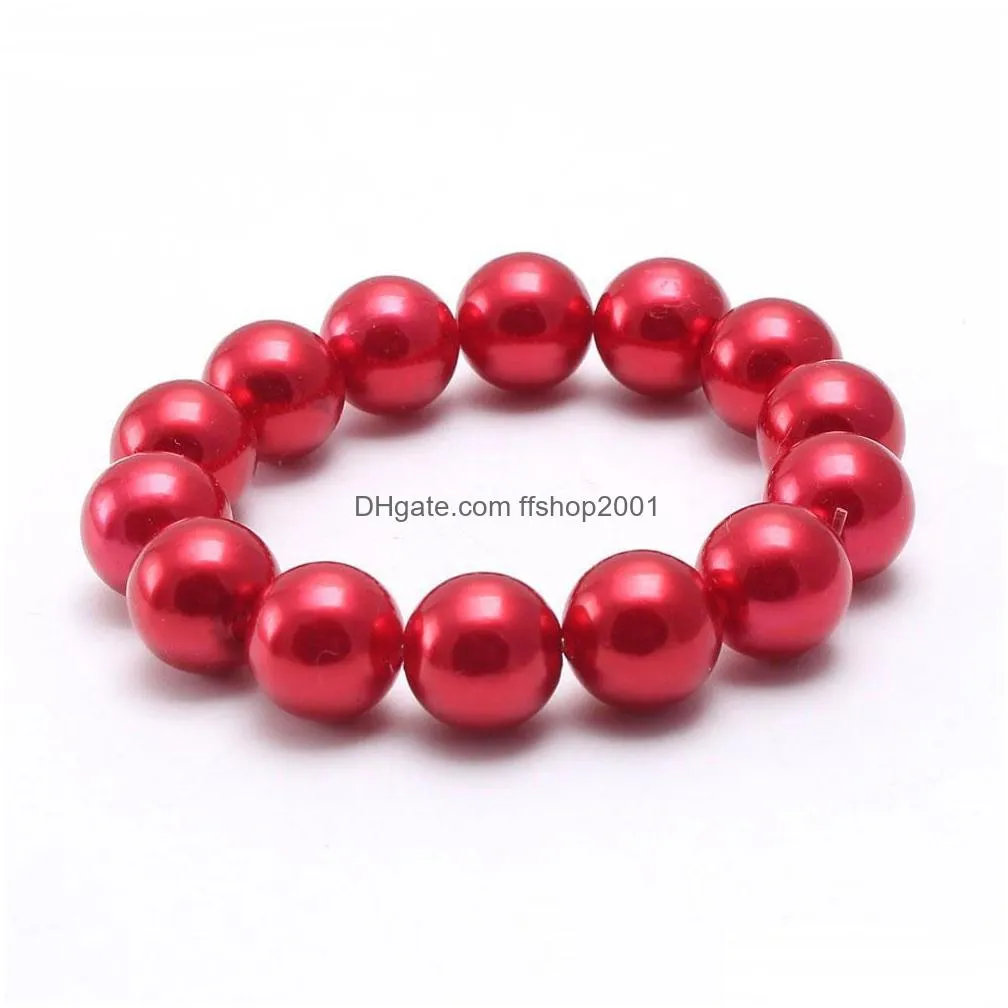 wholesale est fashion solid color beads kid bracelet beautiful imitation pearl kid bracelet children girl bracelet jewelry