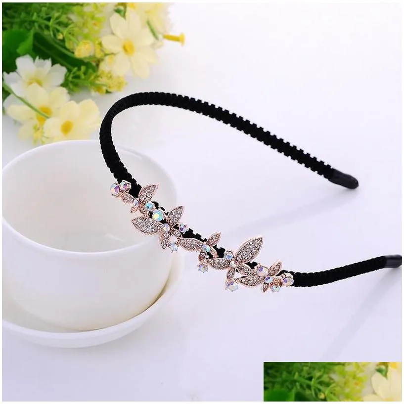 high quality bow diamonds nonslip hair hoop ladies head hoop jewelry tg018 mix order 30 pieces a lot