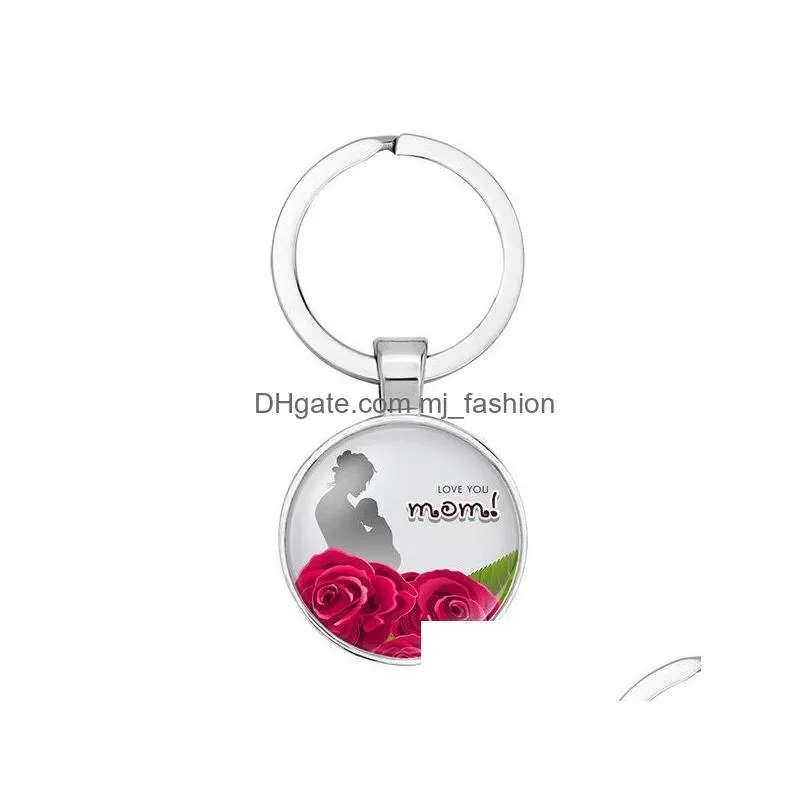 mom i love you keychain letter keyring time gem glass keychain mothers day gift keyring