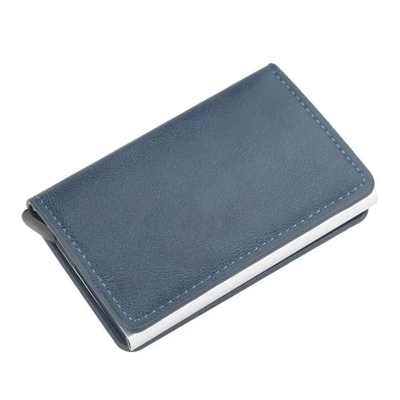 wallets 2022 aluminum metal credit business mini card wallet 2021 man women smart holder rfid drop9375514