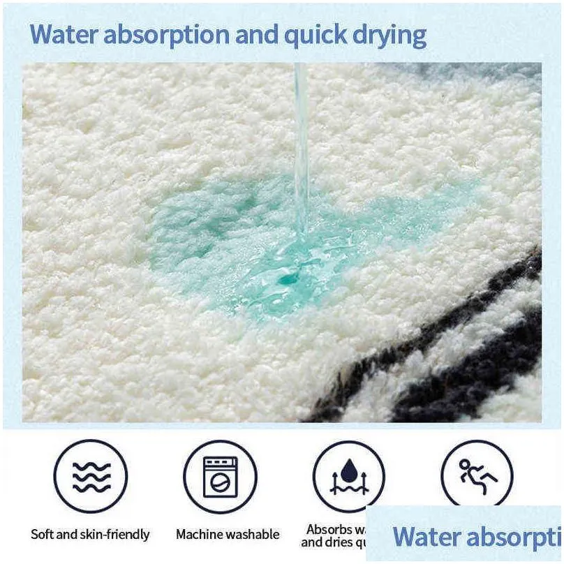 non slip bath mat soft bathroom rugs absorb water bathroom carpet ins style home rugs plush area rugs bath room rug tapis 211109