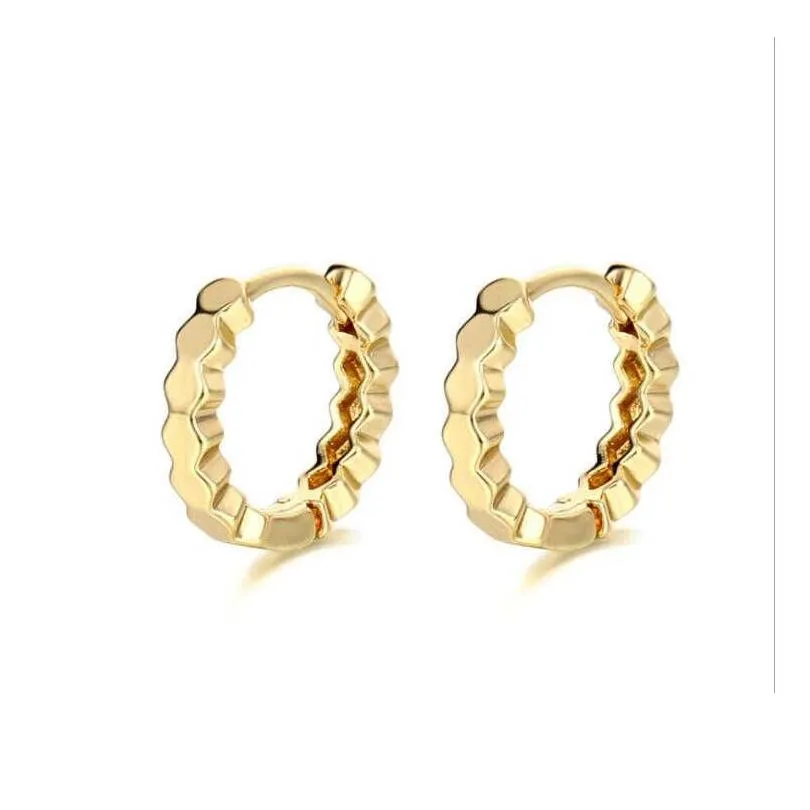 small round ring 18k gold plated ear cuff earrings gsfe074 fashion style gift fit women diy jewelry earring