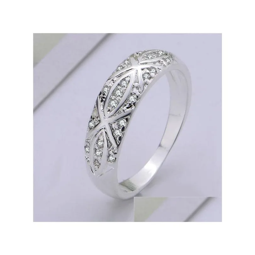 925 silver ring with side stones multiline heartshaped ship gssr422 factory direct sale fashion sterling silver finger rings