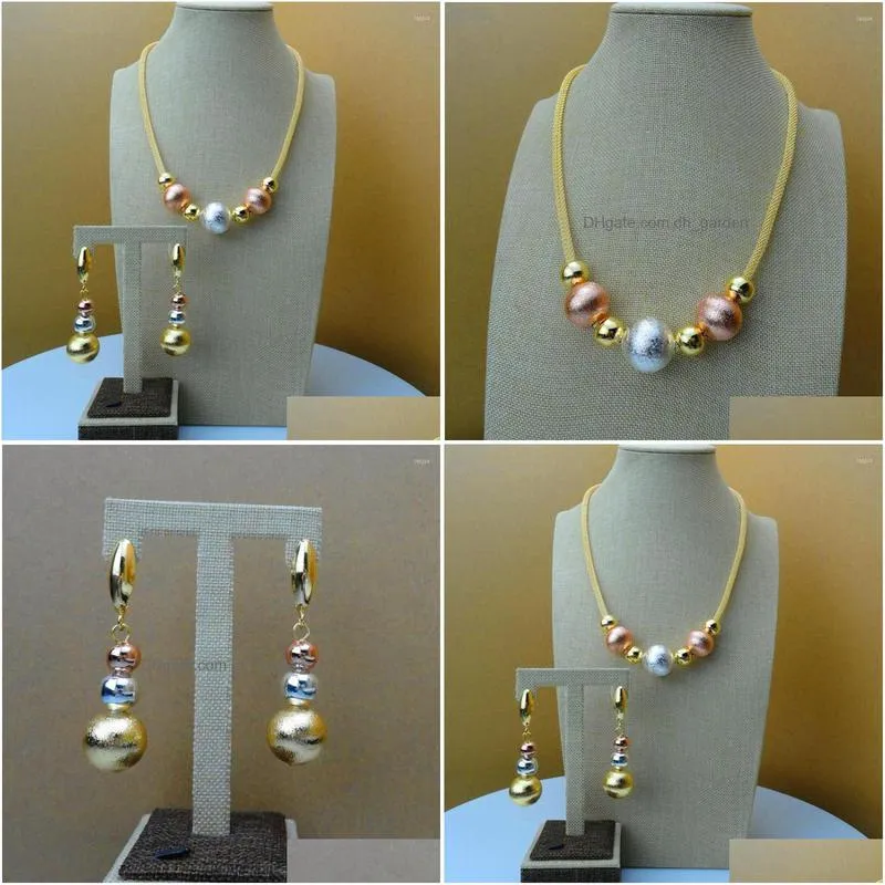 necklace earrings set yuminglai 2022 simple design dubai african unique fashion beads ladies jewelry fhk6168