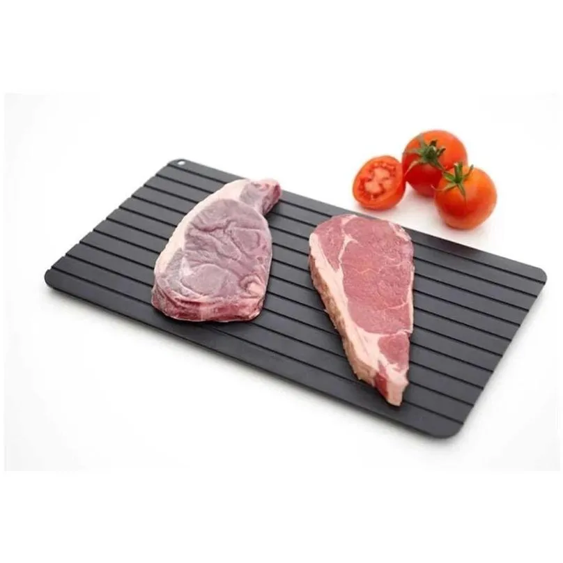 sublimation 1pcs fast defrost tray fasts thaw frozen food meat fruit quick defrosting plate board defrosts trays thaws master kitchen