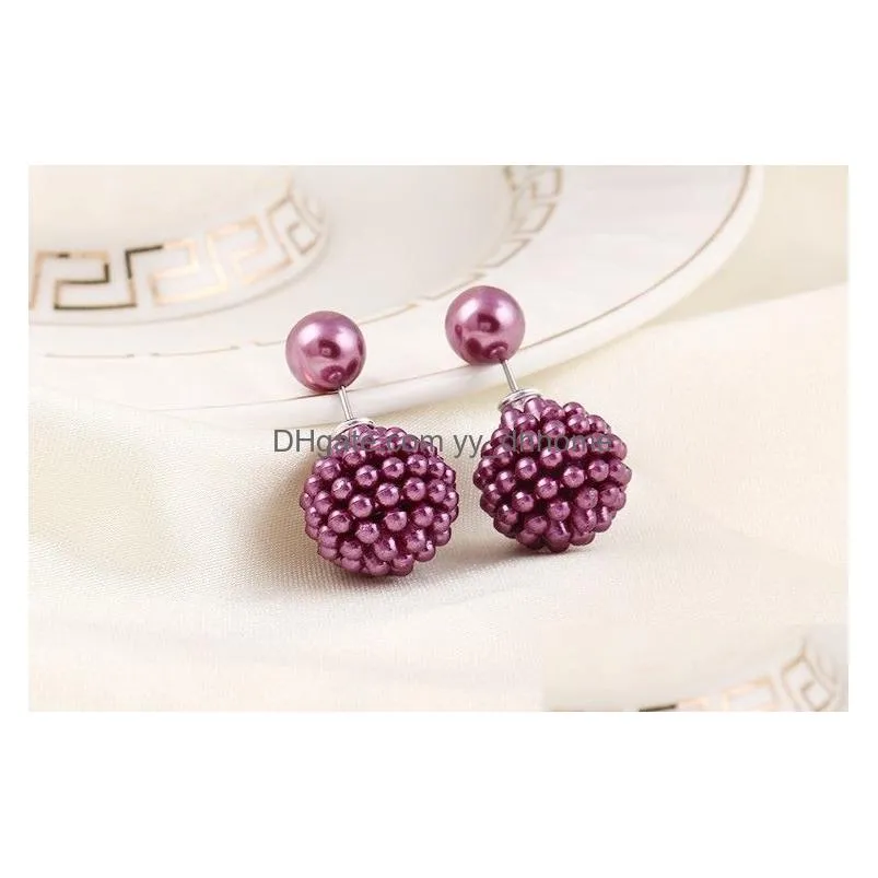 factory direct sale size pearl earring stud gtte1 simple fashion earrings jewelry for women 24 pairs a lot