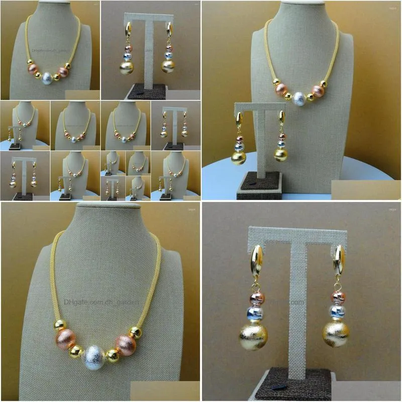 necklace earrings set yuminglai 2022 simple design dubai african unique fashion beads ladies jewelry fhk6168