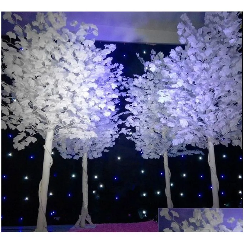 1.0 m 1.5m tall wedding white imitation tree white leaf wedding centerpieces vase