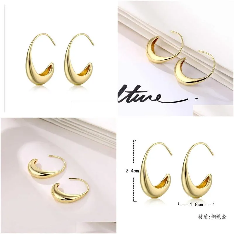 womens crescent moon cshaped 18k ear cuff earrings gsfe053 fashion style gift fit women diy jewelry earring