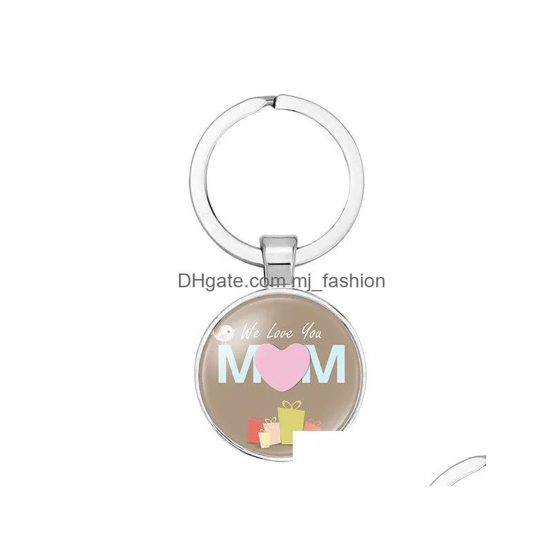 mom i love you keychain letter keyring time gem glass keychain mothers day gift keyring