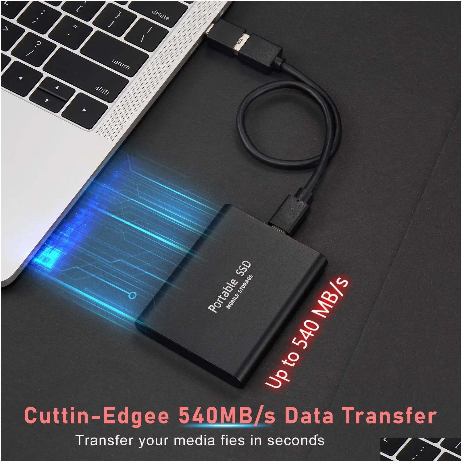 usb 3.1 ssd external hard drive hard disk for desktop mobile phone laptop computer high speed storage memory stick