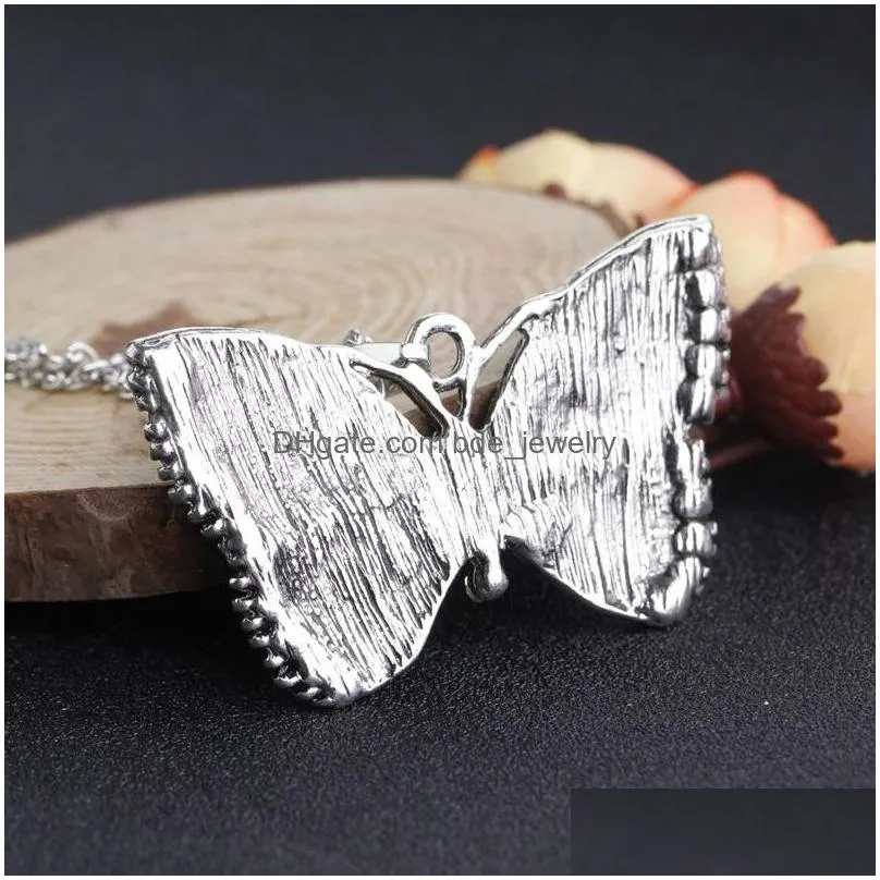 butterfly sweater chain pendant necklace lucky enamel crystal butterfly long chain necklace animal designer jewelry fashion jewelry 2020