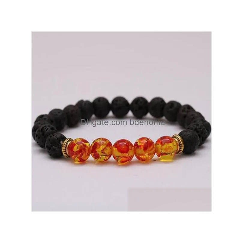 7 chakra bracelet man black matte lava healing balance beads reiki buddha prayer natural stone yoga bracelet for women