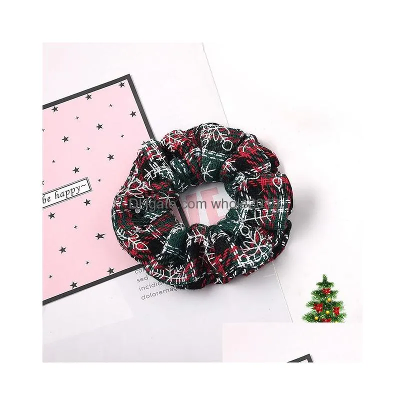 Christmas Organizer Large Elastic Ponytail Holder Scrunchies For Women