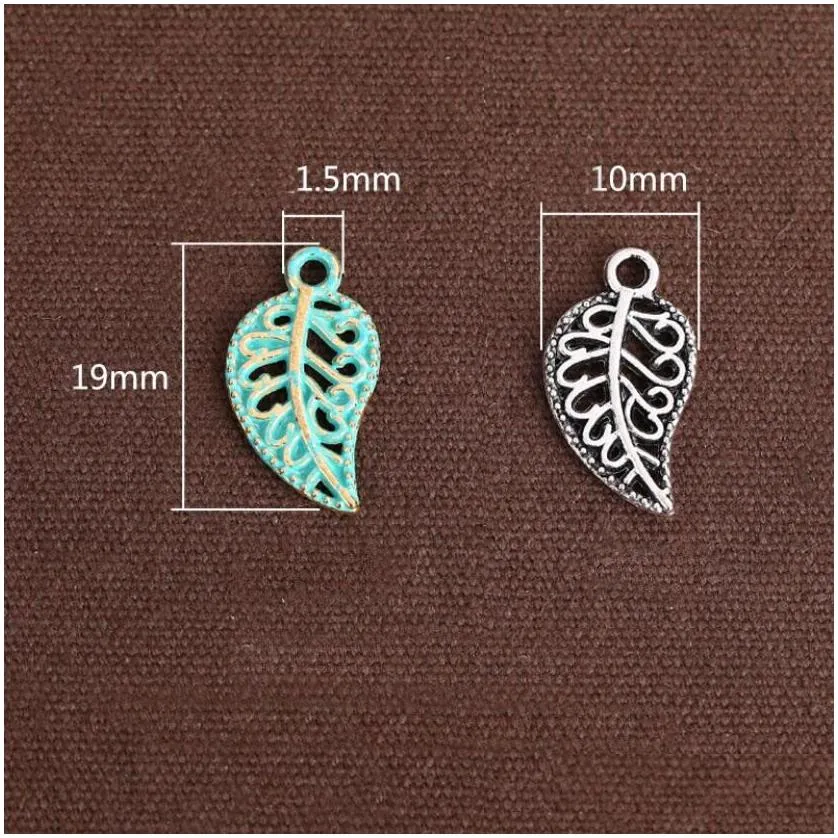 epacket dhs vintage tibetan silver hollow leaf small charms pendant accessories gsxd009 jewelry charm pendants