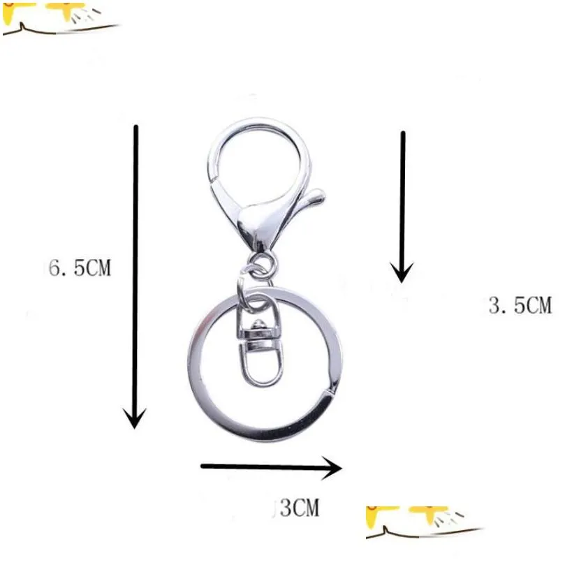  ship colorpreserving electroplating keychain diy allmatch lobster clasp gift key rings gskr195 mix order 60 pieces a lot