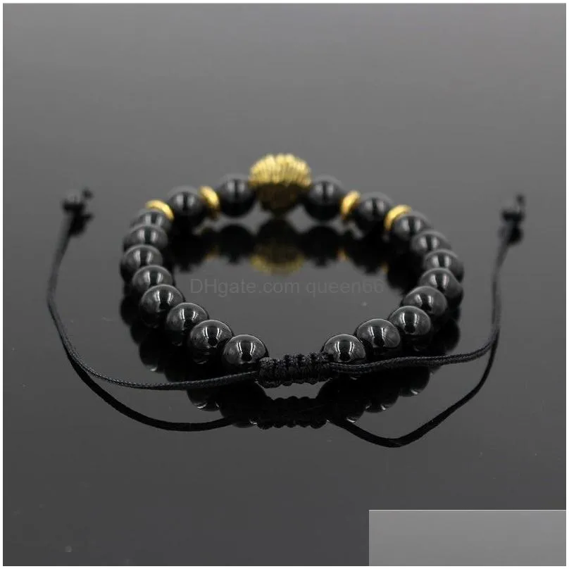 braiding  stone beads bracelets for women pulseira masculina men jewelry feminina bileklik elastic braclet bijoux mens