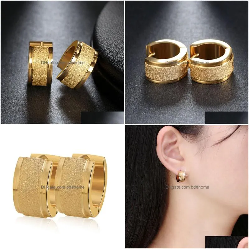 gold color stainless steel hoop earrings fashion jewelry statement earrings for women 2020 brincos wholesale gift