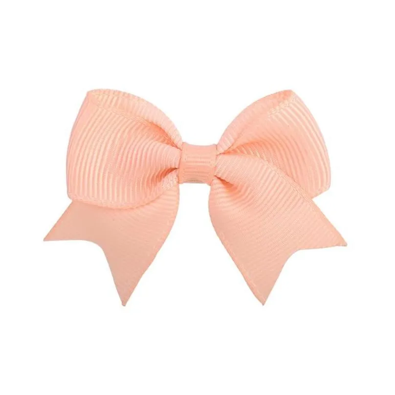 solid grosgrain ribbon bows with clips girl hair bows boutique hair clips handmade bowknot clips baby kids hair accessories