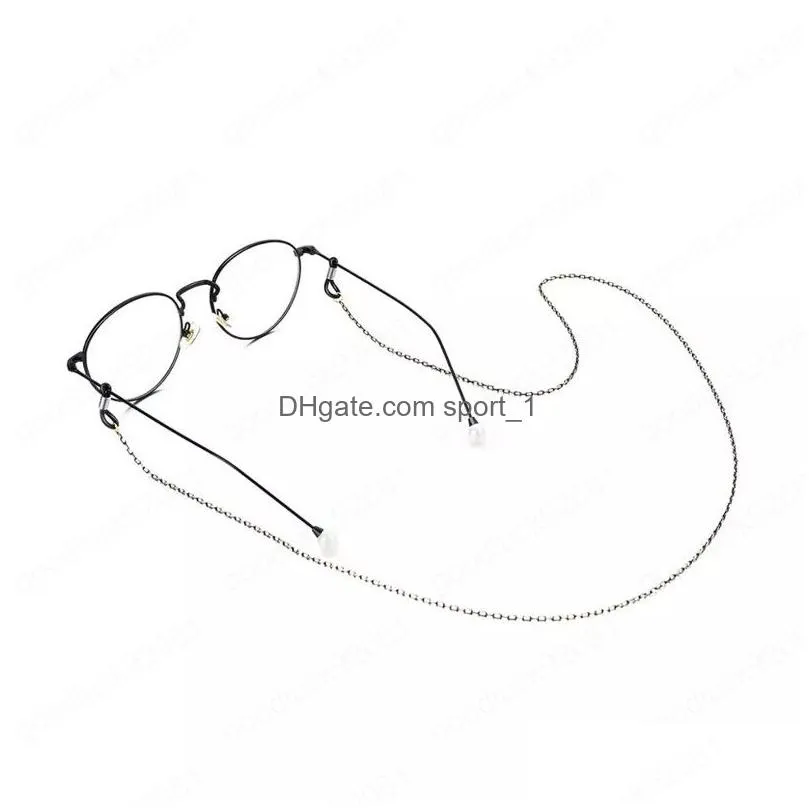 classic metallic chain for eyewear and sunglasses simplest delicate and fit for all occasions with silicone loops