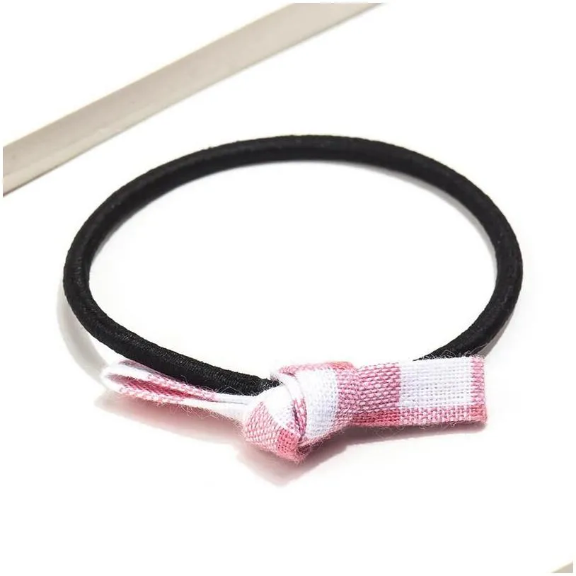 bowknot hair tie rubber band heads strap childrens headdress gsfq025 basic tieup gift bands head accessories