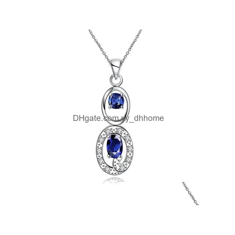 fashion womens gemstone 925 silver pendants mixed style wholesale sterling silver plated pendant necklaces gtn11