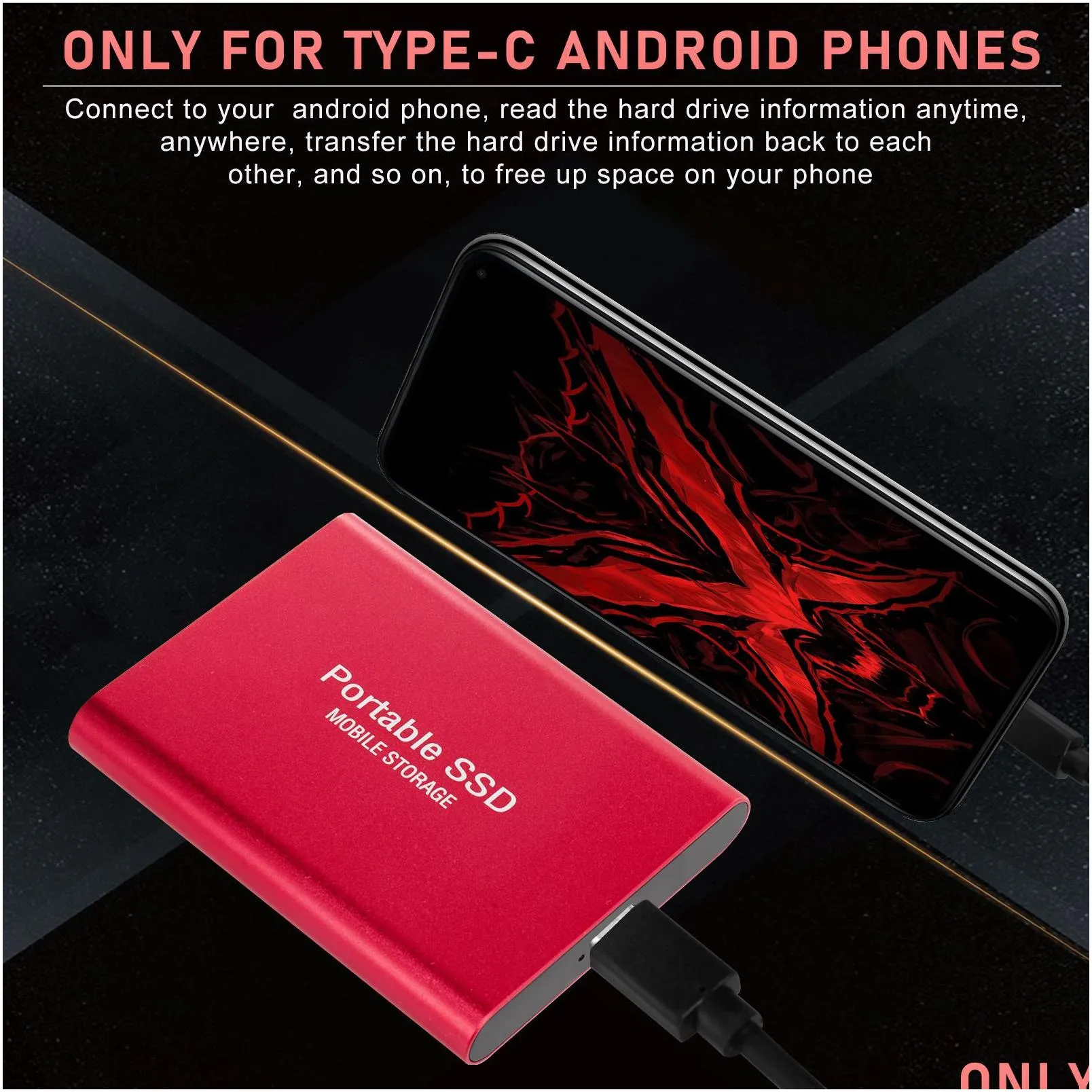 Harici Sabit Suruculer USB 3.1 SSD Drive Diski Masaustu Cep Telefonu Dizustu Bilgisayar Yuksek H zl Depolama Bellek Cubu u B rakma Teslimat C DHQ78 Yi TL644.52 DHgate