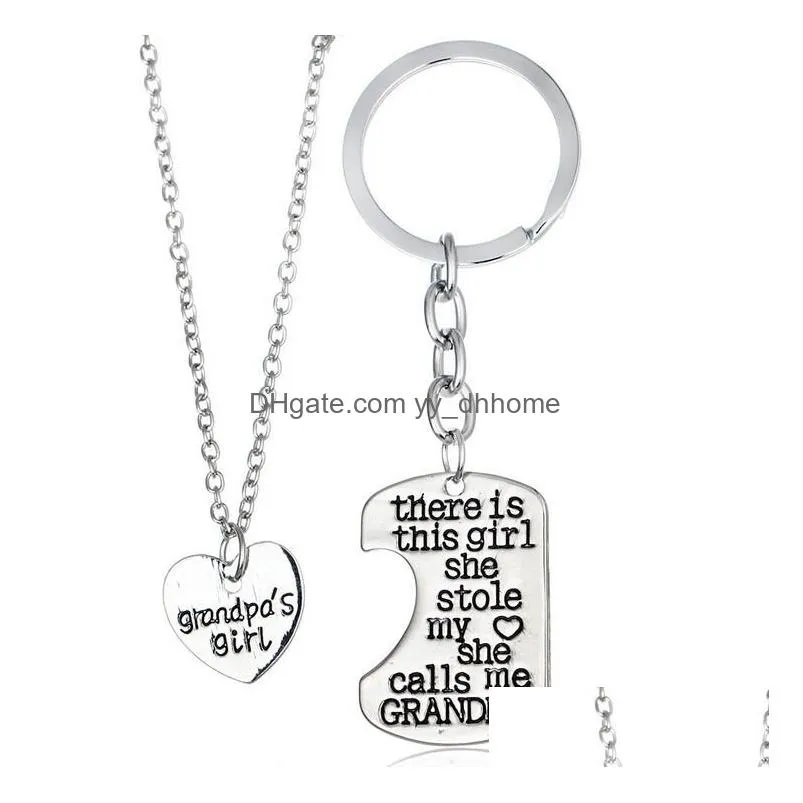  gift girl stole heart mommy daddy series mother s day father s day necklace key chain wfn017 with chain mix order 1setis2