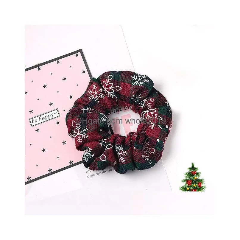 Christmas Organizer Large Elastic Ponytail Holder Scrunchies For Women
