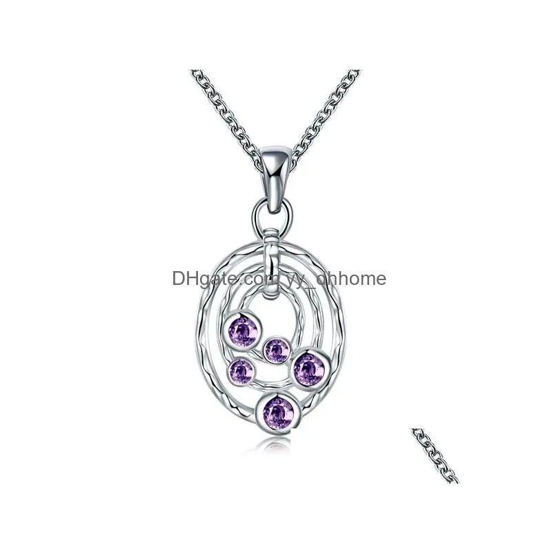 factory direct sale fashion womens gemstone 925 silver necklace pendants mixed style sterling silver plated pendant necklaces gtn16