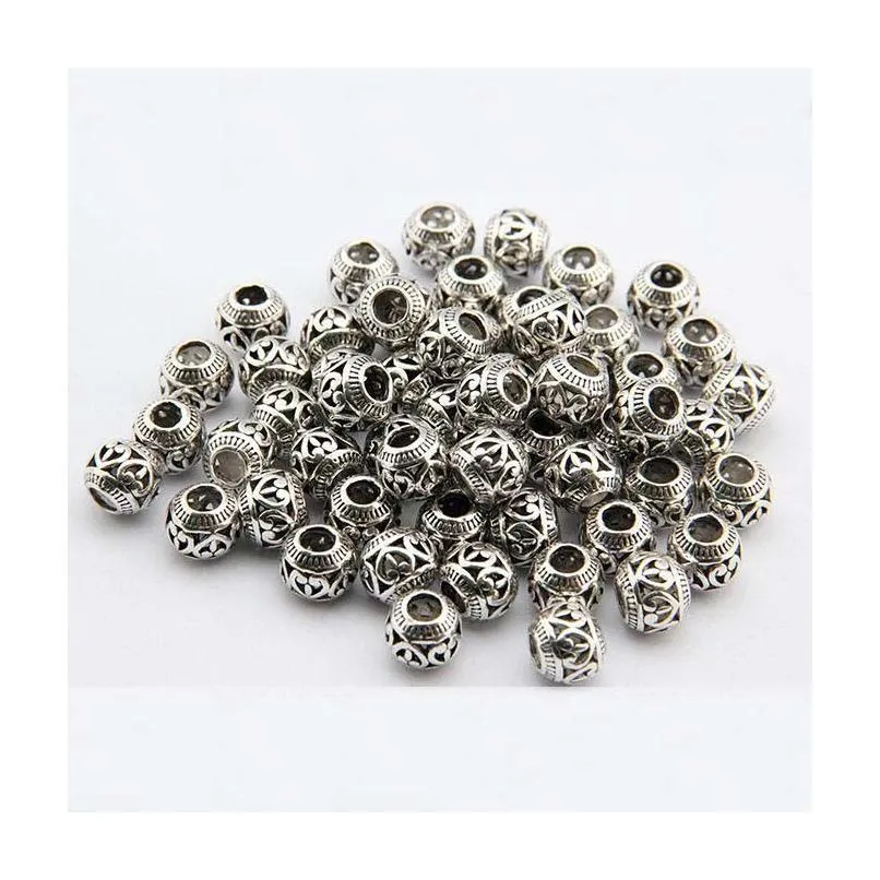 epacket dhs 10x11mm personalized selling spacer alloy bead flower tray ufoshaped jewelry accessories gsdwz023 tibetan silver spacers