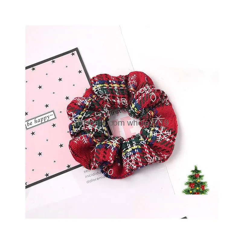 Christmas Organizer Large Elastic Ponytail Holder Scrunchies For Women