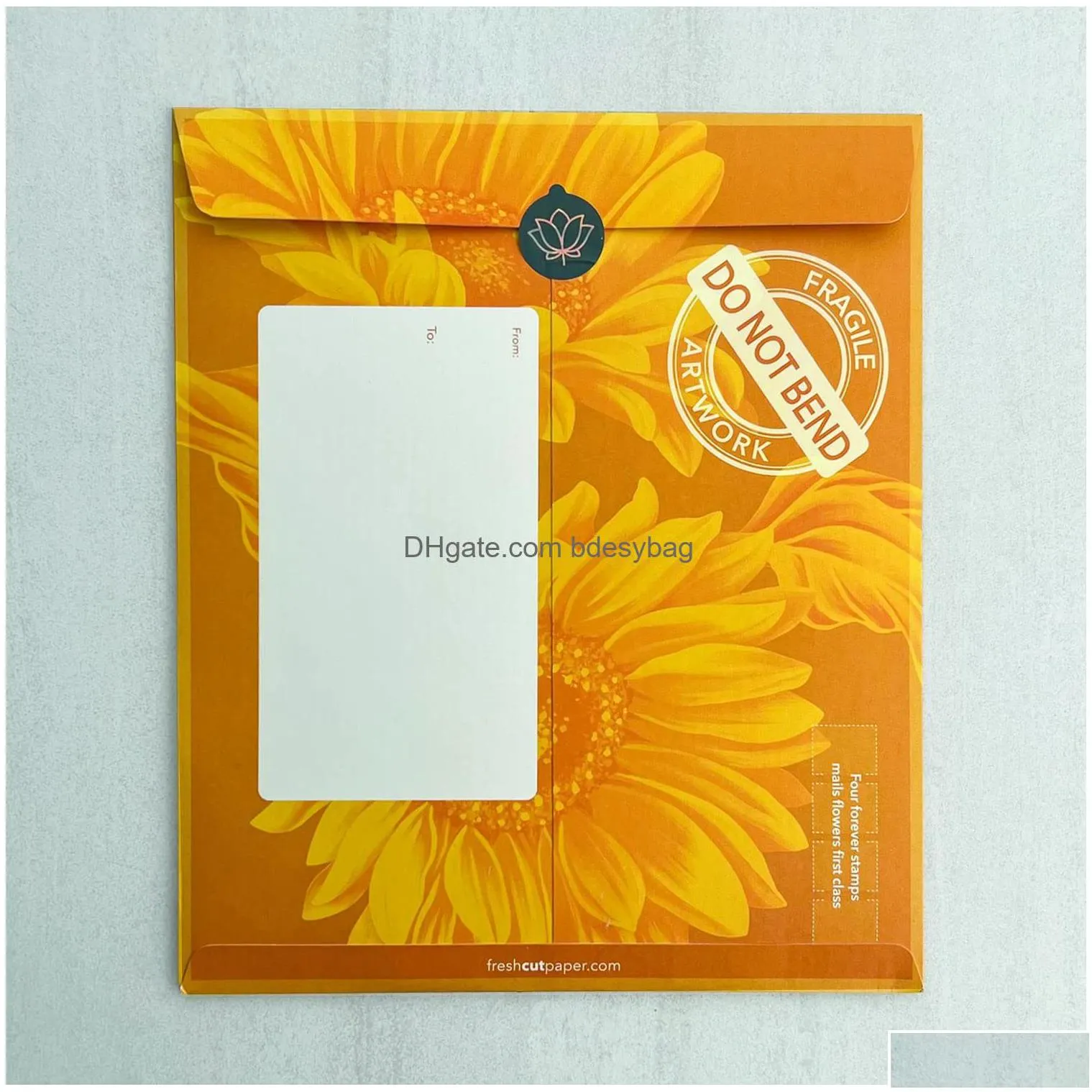greeting cards  up sunflowers 12 inch life sized flower bouquet 3d popup with note card and envelope drop delivery amtkq