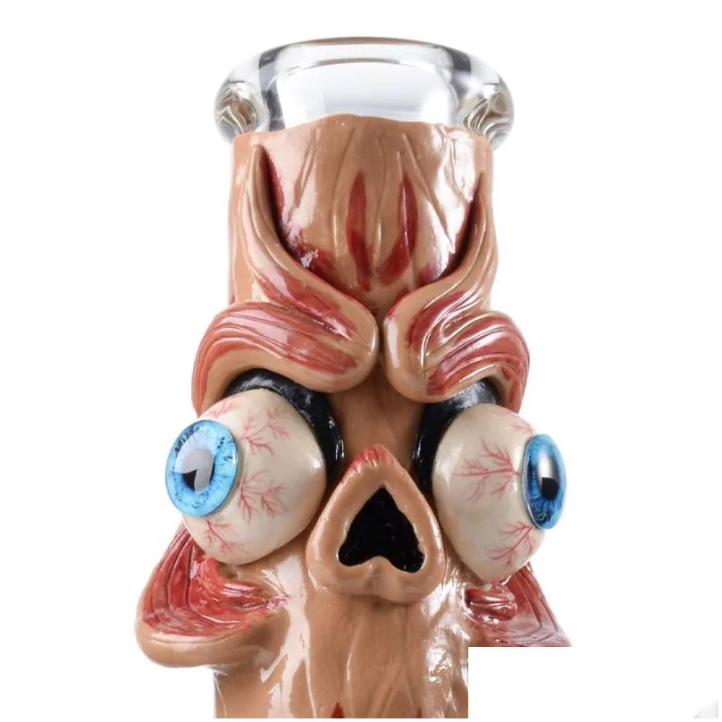 unique heady glass halloween multi styles hookahs 11 inch big bongs 7mm thick glass beaker bong water pipes straight tube oil dab rigs with diffused