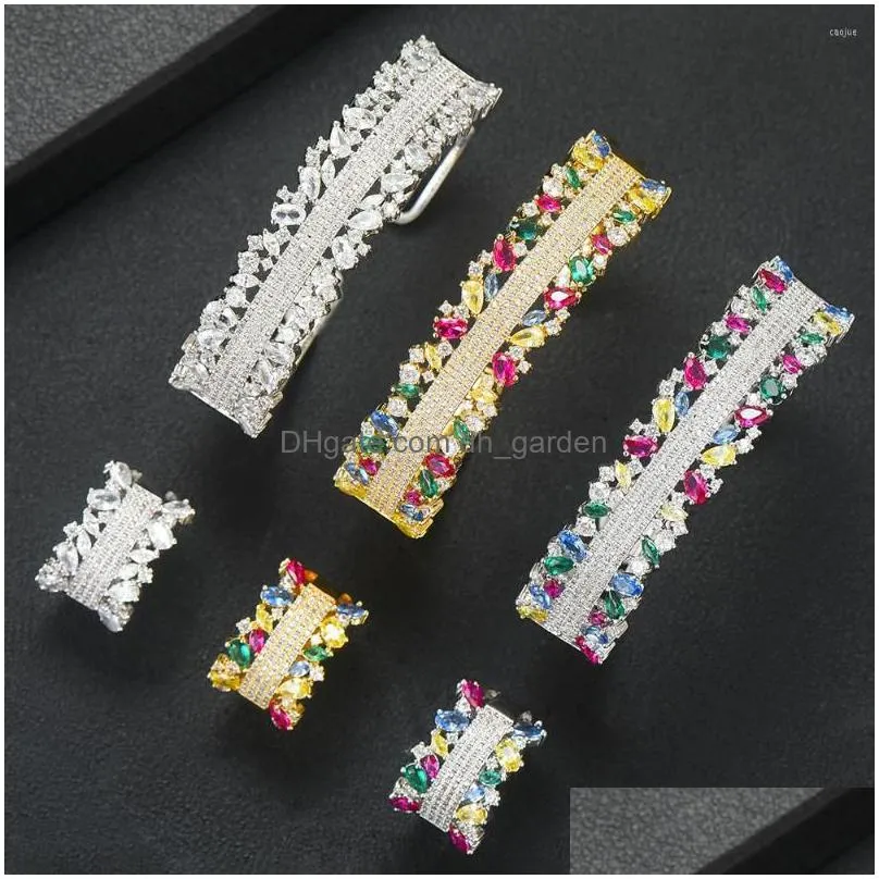necklace earrings set kellybola trendy luxury dubai noble charm shiny bridal open bangle ring sets for women wedding party cz bracelet
