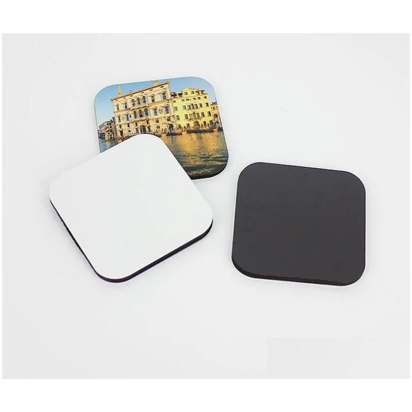 10pcs blank sublimation wooden custom refrigerator magnet transfer printing blank mdf fridge magnets 5cmx5cmx0.4cm