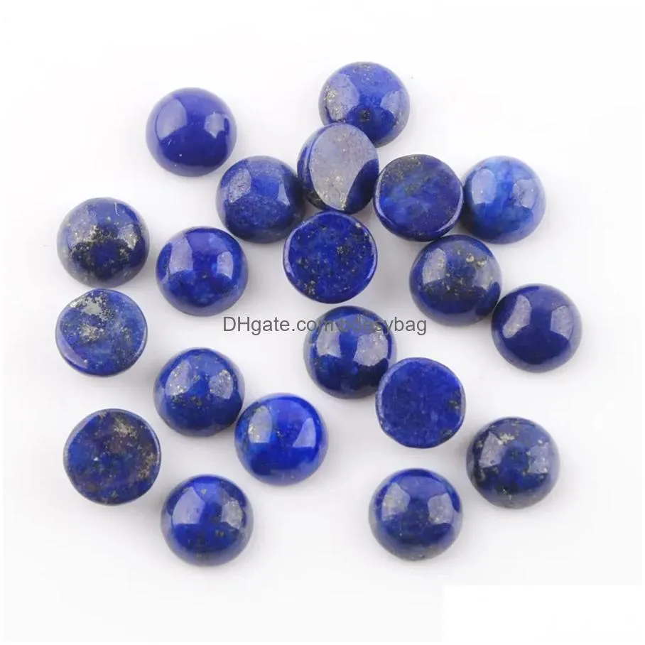 natural gemstones loose beads no hole 6x4mm round cabochon tigers eye amethysts rose quartzs lapis lazuli agates opal bu331