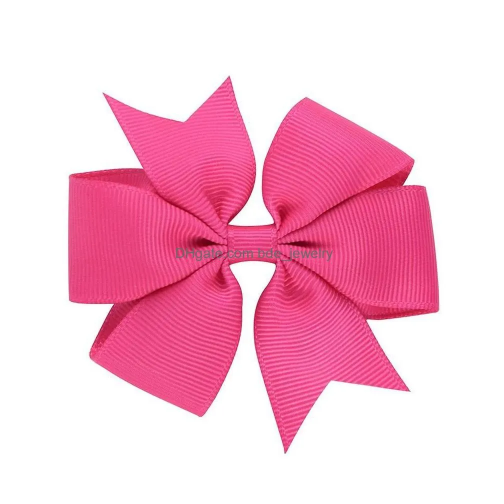 3 inch 40 colors hair bows clippers candy color hair bows girls hair accessory barrettes