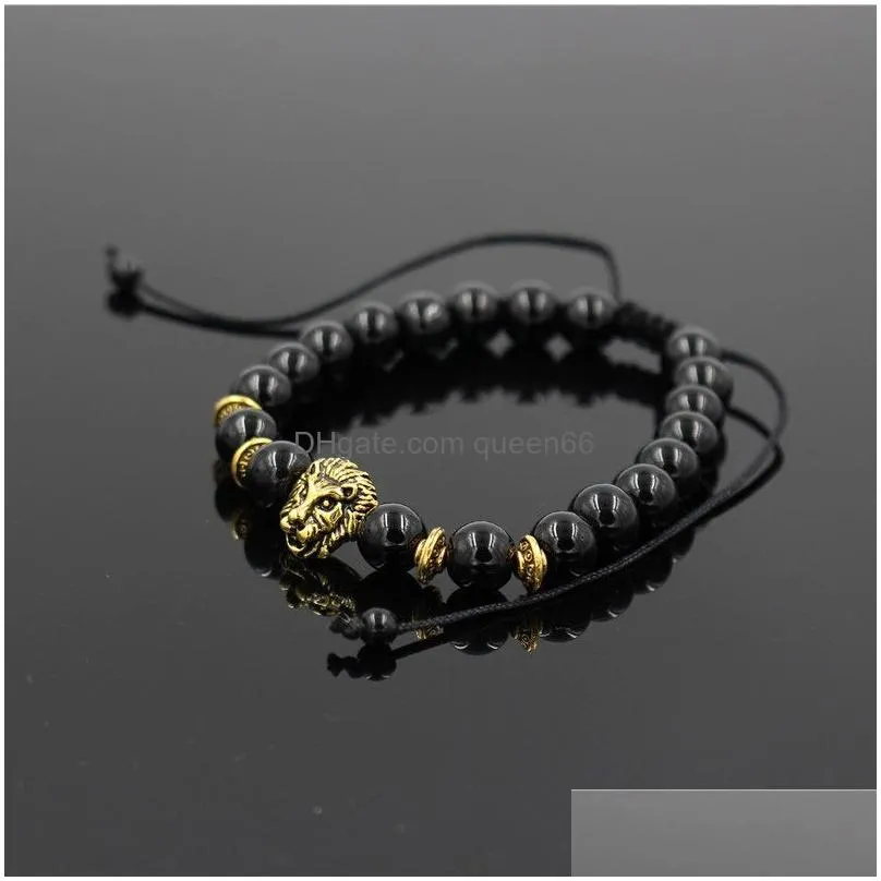 braiding  stone beads bracelets for women pulseira masculina men jewelry feminina bileklik elastic braclet bijoux mens
